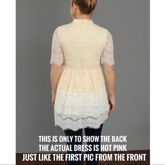Journey Five Hot Pink Lace Dress Sz XL - Picture 2 of 5